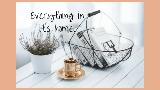 Everything in it's home